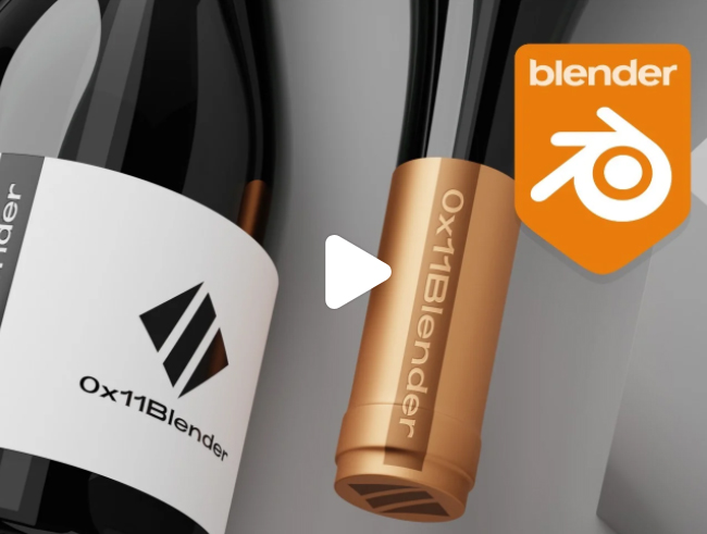 <strong>Blender2.91酒瓶产品全流程-建模材质照明动画</strong>