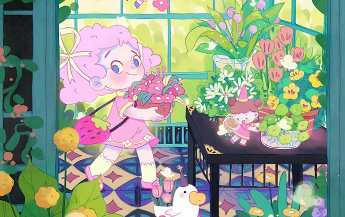 夏幺官儿商业儿插系统iPad插画课第10期2024年（高清画质无素材）