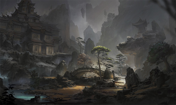 CZ老银五弦游戏影视场景概念设计2021年（高清画质带可见笔刷）