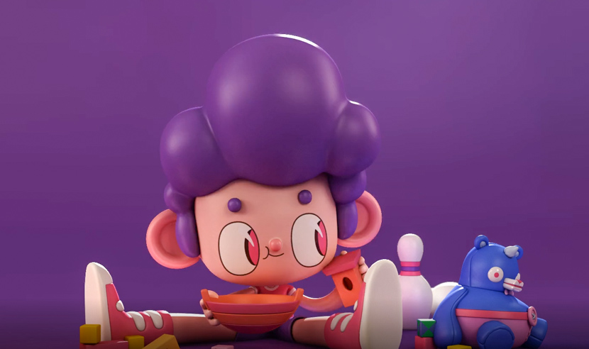 白无常C4D人物ip角色绑定动画教程（画质高清带工程素材）