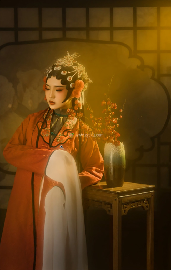 麦子丨古风人像工笔画PS后期修图教程2019年（画质高清带素材）